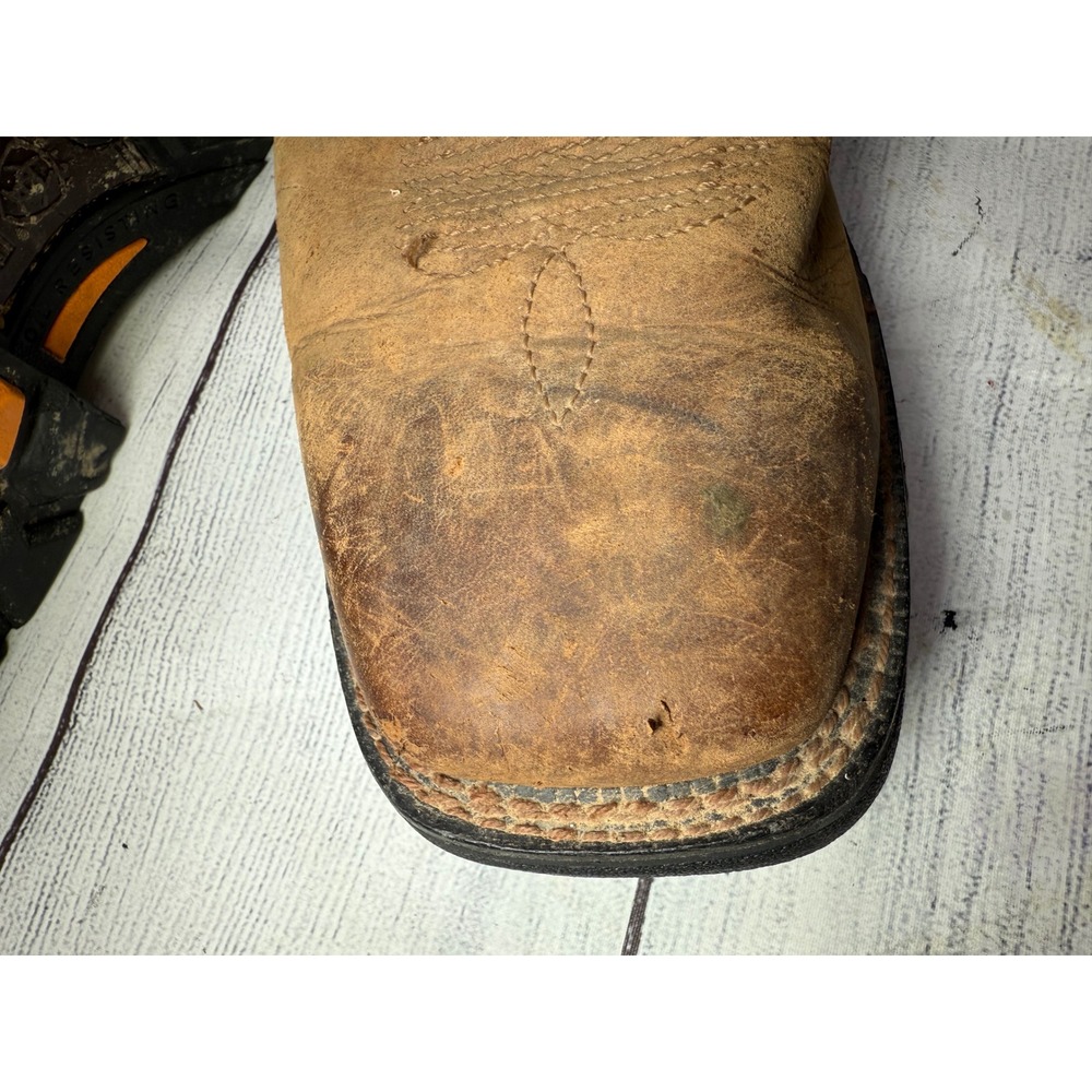 Ariat Mens 11 D Brown‎ Leather Flame Western Cowboy Boots Style 10010891 - Picture 6 of 9